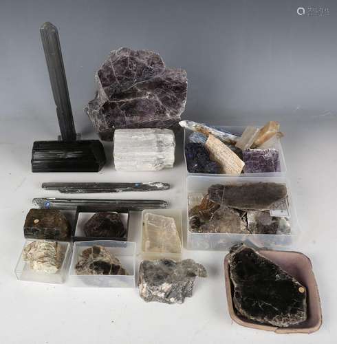 A collection of mineral specimens