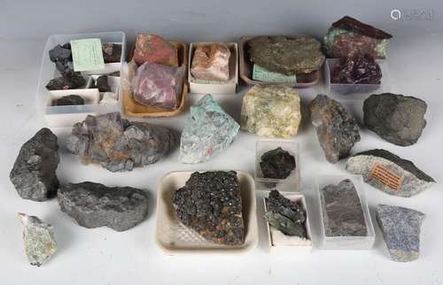 A collection of mineral specimens