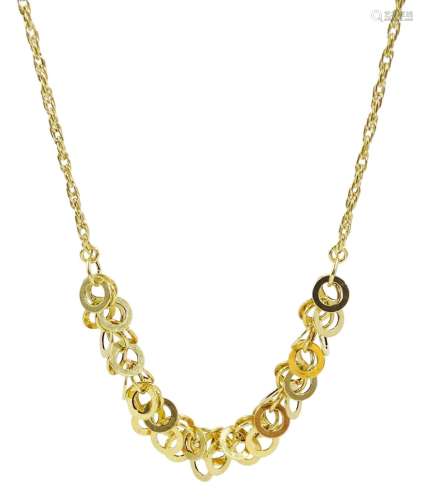 14ct gold circular link necklace