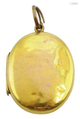 Early 20th century 15ct gold locket pendant