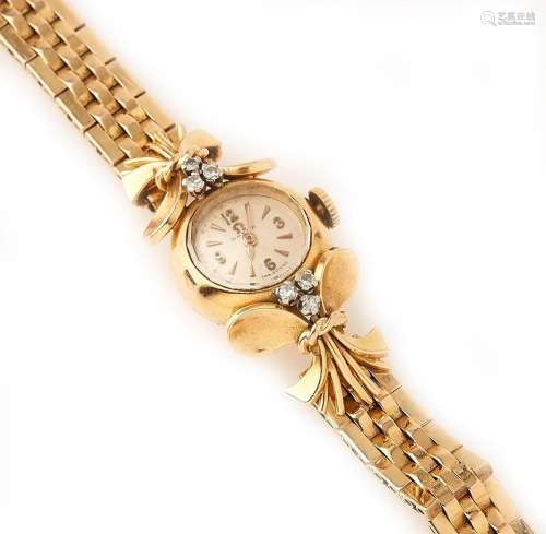 OMEGA, Montre bracelet de dame en or jaune 18k (750/°°), boi...