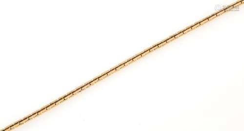 Bracelet en or jaune 18K (750/°°), à maillons géometriques s...