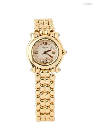 CHOPARD, Montre bracelet de dame modèle Happy Sport en or ja...