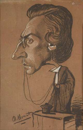 Claude MONET (1840-1926) Caricature de Paul Bodereau, Avocat...