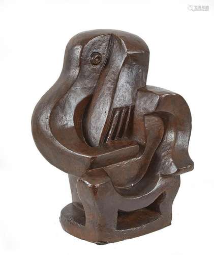 Jacques LIPCHITZ (1891-1973) Joueur de Guitare au fauteuil T...