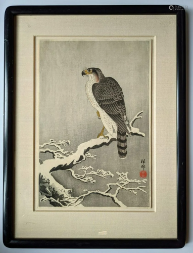 Ohara Koson (Shoson): Hawk in Snow