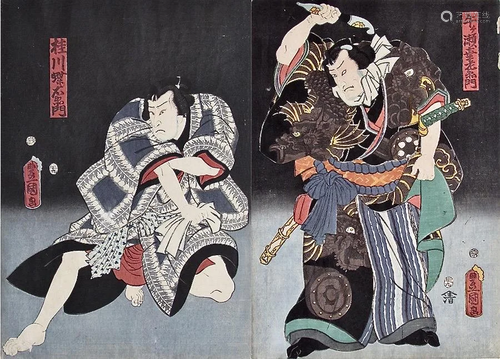 Kunisada: Two Wrestlers