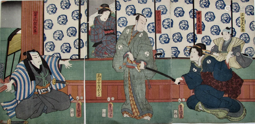 Kunisada: Kabuki Triptych