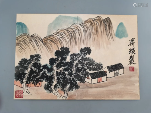 Chinese Watercolour On Xuan Paper Painting Album - Qi Bai Sh...