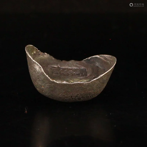 Chinese Qing Dy Pure Silver Ingot