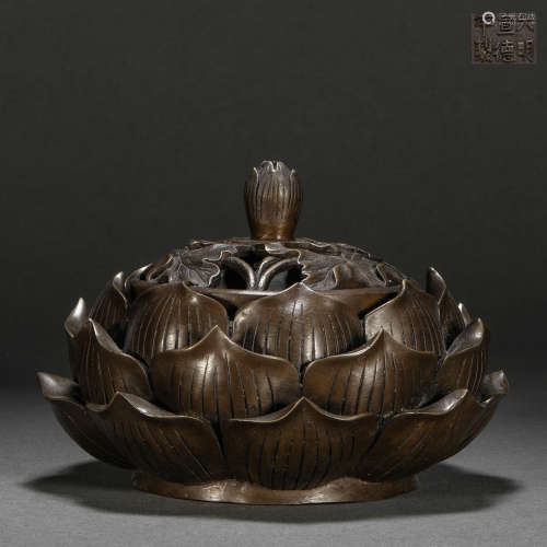 Ming Xuande lotus incense burner