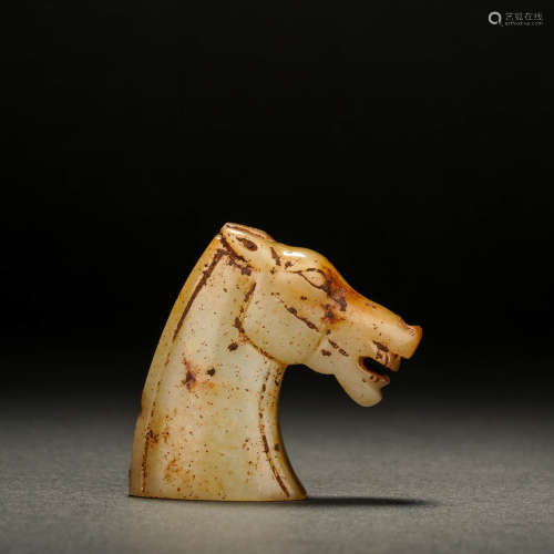 Tang Hetian jade horse head