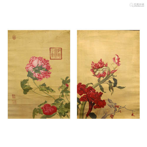 Qianlong flower pair