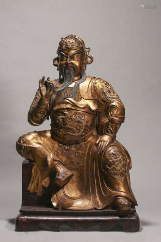 Gilt-Bronze Figure of Guangong