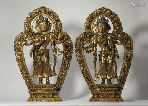 Gilt-Bronze Figure of Bodhisattva
