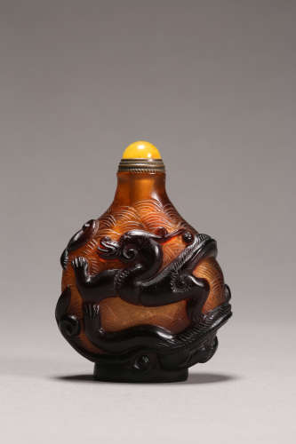 Glassware Sea&Dragon Snuff Bottle