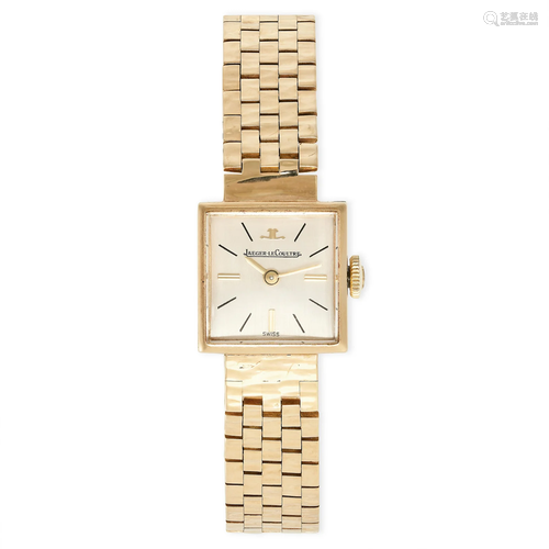 JAEGER-LECOULTRE, A VINTAGE LADIES YELLOW GOLD WRISTWATCH, i...