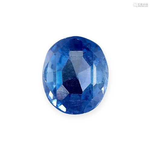 AN UNMOUNTED CEYLON NO HEAT SAPPHIRE oval cut, 1.13 carats. ...