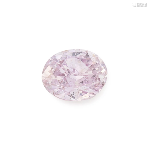 NO RESERVE - AN UNMOUNTED PINK DIAMOND oval cut, 0.35 carats...