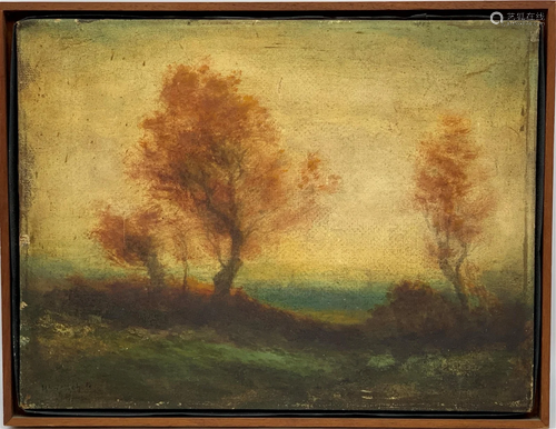 Hudson Mindell Kitchell O/C "Fall Landscape"