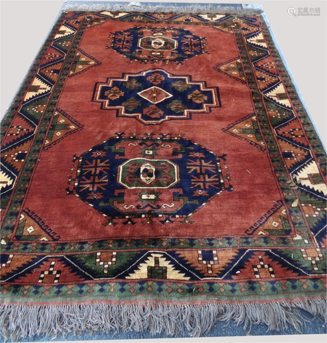 Vintage Kurdish Kazak Rug