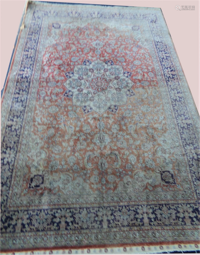 Semi-Antique Silk Qum Rug