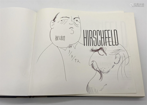 Hirschfeld Book W/ Original Ballpoint Pen Drawing