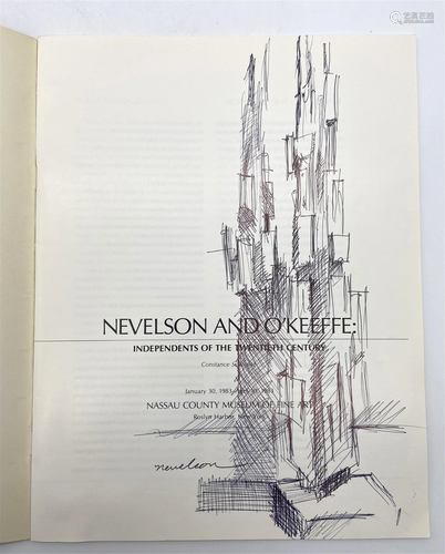 Nevelson Book W/ Original Ballpoint Pen Drawing