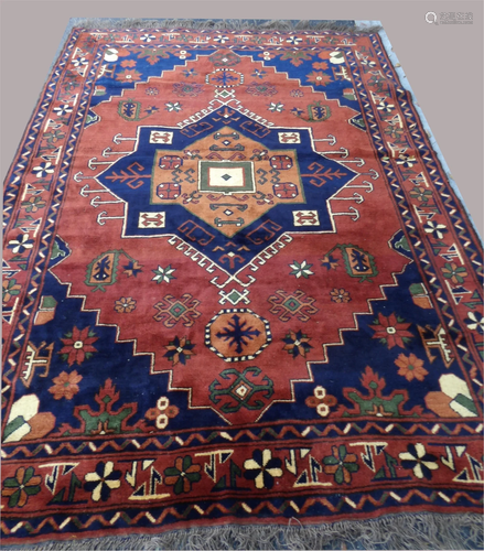 Vintage Kurdish Kazak Rug