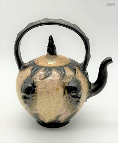 Sylvain Hublet Glazed Ceramic Teapot, 1950's