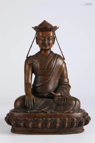 A Bronze KSITIGARBHA BUDDHA STATUE.