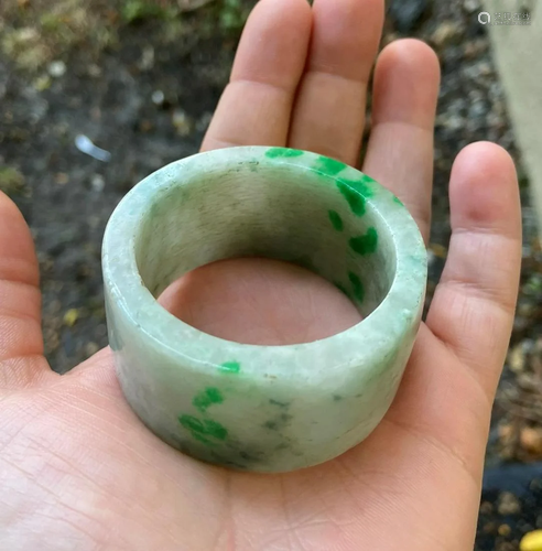 Large Chinese Jade Band Ring