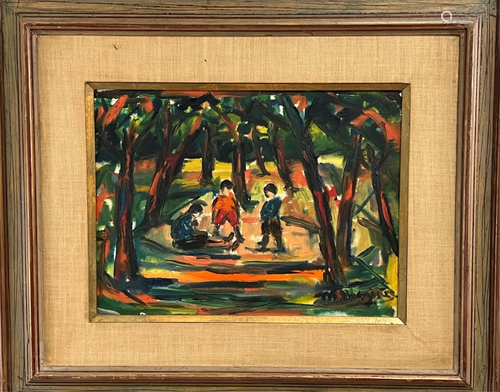 Signed 1920's American School O/C Mystery Artist