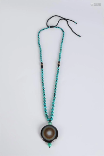 A TURQUOISE NECKLACE.