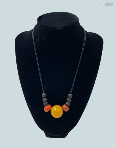 Tibetan Amber Bead Necklace