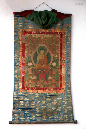 A Thangka of Buddhas of Confession, Tibet, ca 18th c