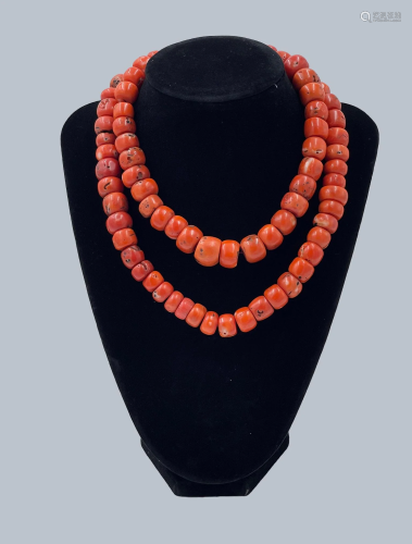 Antique Tibetan Coral Necklace