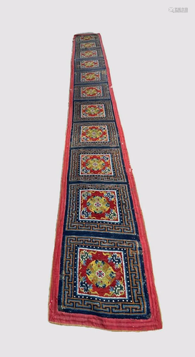 A Monastery Sitting Rug Tsokthang (Aisle Runner)