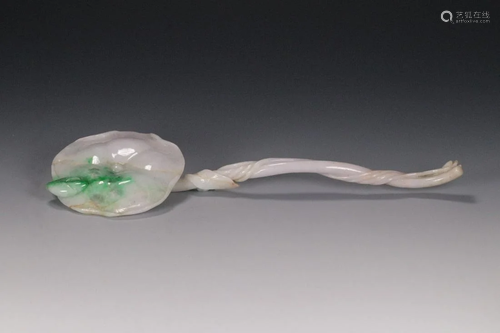 A Jadeite Ruyi Scepter