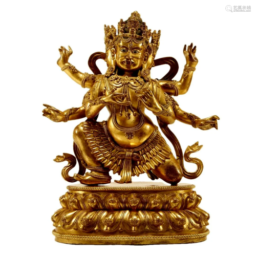 A Gilt-Bronze Figure Of Bodhisattva