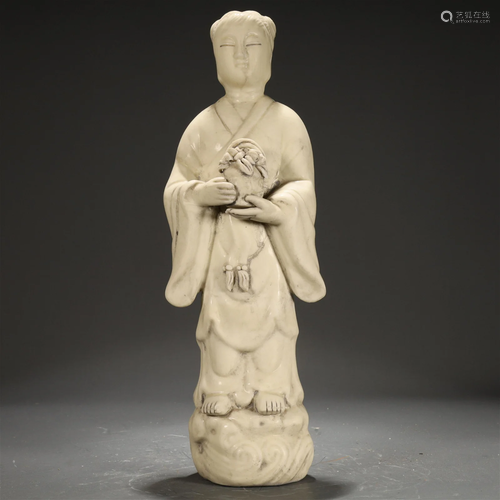 An Exquisite Blanc-De-Chine Figure Of An Immortal