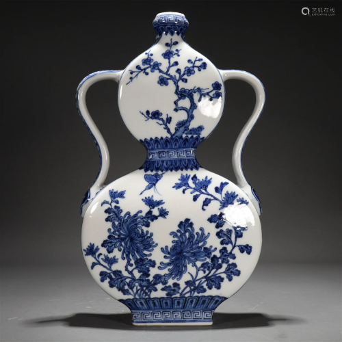 A Blue And White 'Orchid, Chrysanthemum, Plum Blossom&#...
