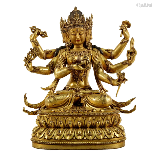 Gilt Bronze Figure of Maricidevi