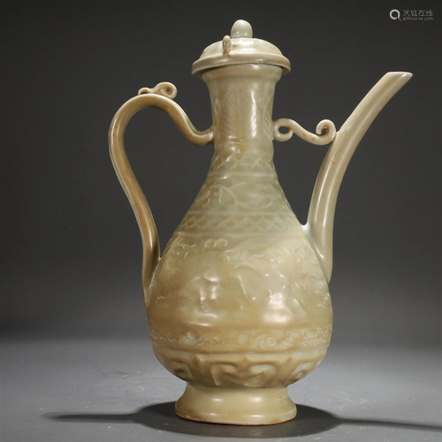 A Fine Longquanyao Incised 'Flower' Ewer