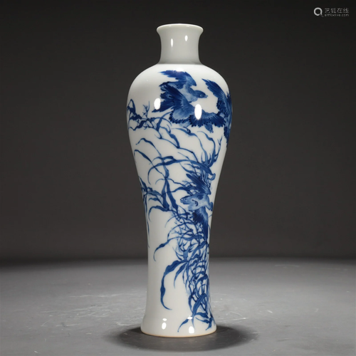 A Wang Bu Blue And White 'Wild Goose& Reed' Gu...