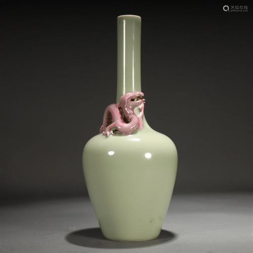 A Celadon-Glazed Incised 'Chilong' Vase