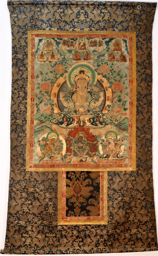 An Imperial Tibetan Guanyin Thangka