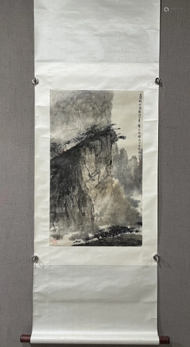 A Chinese Ink Painting Hanging Scroll By Fu Baoshi