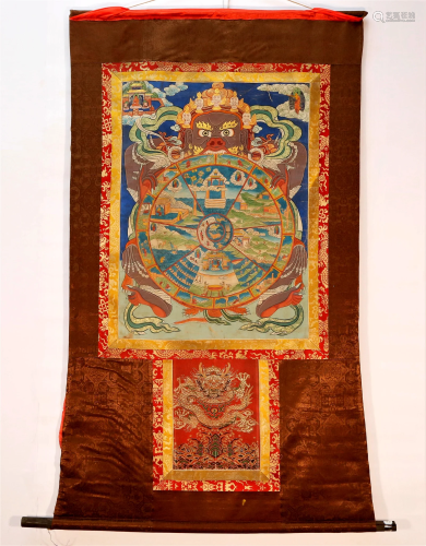 A Finely Made Tibetan Samsara Thangka