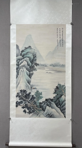 A Chinese Ink Painting Hanging Scroll By Chen Shaomei